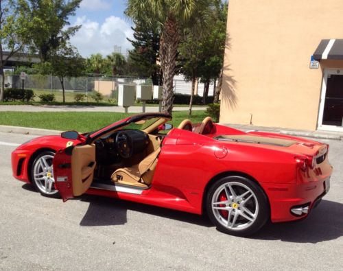 2008  f430 spider f1,red/ tan ,5200 miles , highly optioned, pristine car