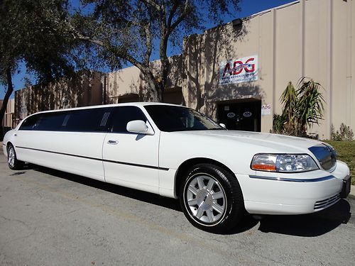 2006 lincoln towncar 120" limousine built by executive coach builders - turnkey!