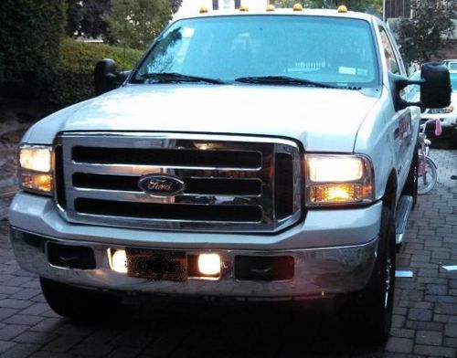 2005 ford f-250 diesel 4x4 pickup extended cab powerstroke white f 250 pick up