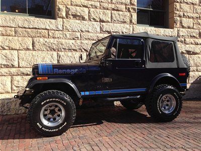 Restored cj7 amc jeep renegade 304 v8 4-speed manual cd 4" lift cd ipod 33" tire