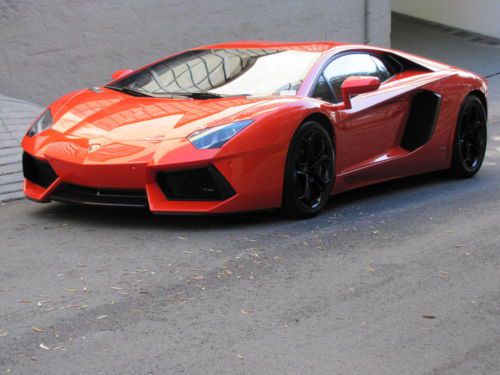 2012 lamborghini aventador in arancio argos orange with only 2481 miles!