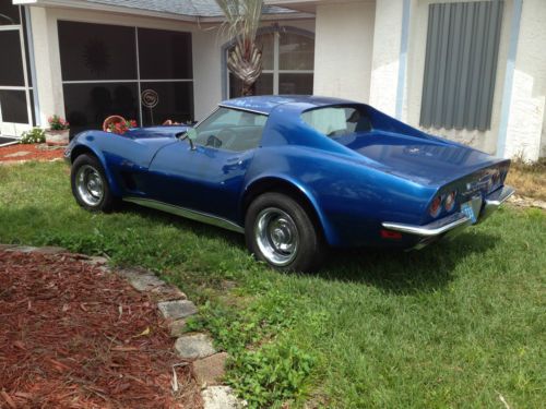 1973 corvette stingray chevrolet rare matching numbers original low miles blue