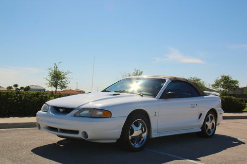 1996 white convertible mustang cobra