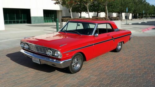 1964 64 ford fairlane 500 2 dr 289 a/t original red/black xlnt 427 thunder bolt