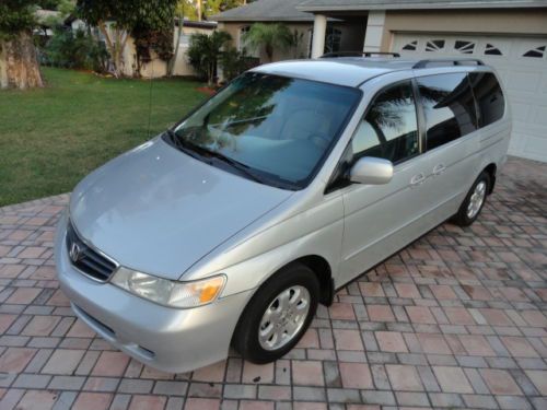 2002 honda odyssey ex-l leather, 3rd row seats, power doors, no reserve !!!,