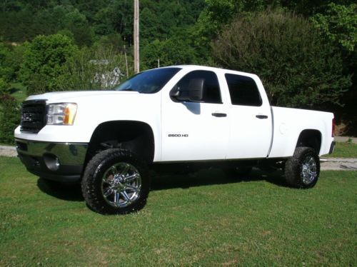 2011 gmc sierra 2500 hd sle crew cab pickup 4-door 6.0l lift 20&#034; wheels leather