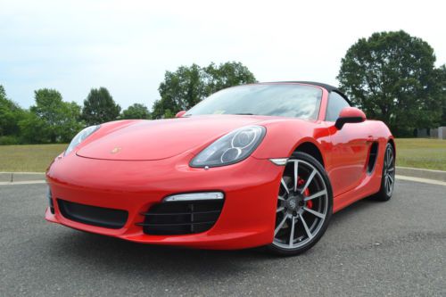 Stunning 2013 guards red porsche boxster s with pdk and certified pre owned