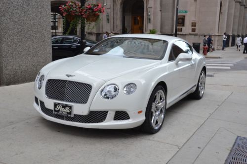 2012 bentley gt mulliner white/saffron one owner 13k miles $215k msrp loaded