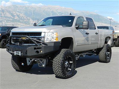 Chevy crew cab lt 4x4 duramax diesel custom new lift wheels tires auto tow