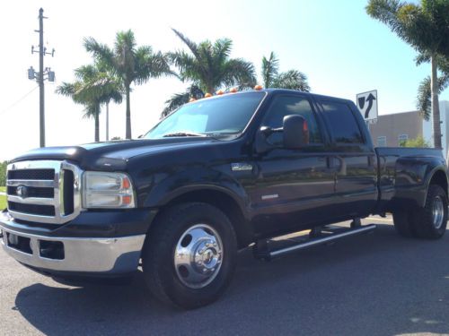 Dually! 2006 ford f-350 lariat drw crew cab long bed turbo diesel! leather!
