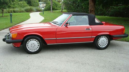 1986 mercedes benz 560sl in signal red  *mint condition*