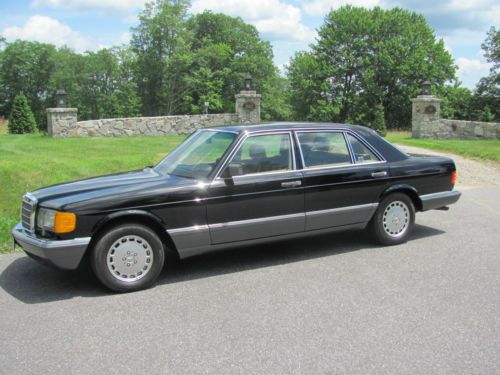 1991 mercedes benz 560sel sel 25160 original miles black / tan