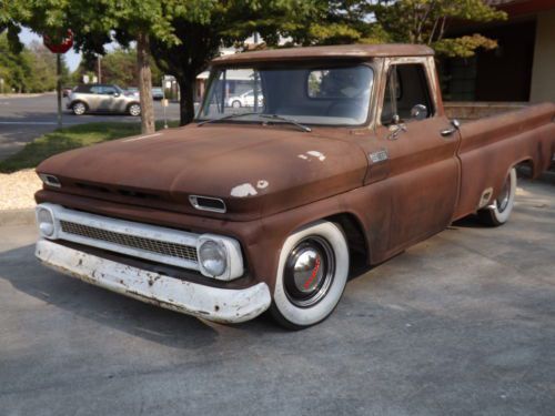 1965 c10 pick up truck hot rat rod chopper bobber hauler fleetside v8 sbc 327