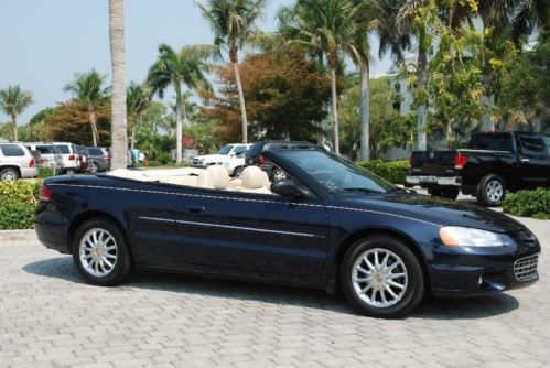 2002 chrysler sebring v6 limited convertible 83k leather cd abs 16in chrome