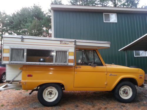 1970 ford bronco uncut with  rare four wheel pop up camper sleeper