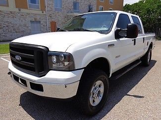 2005 f250 4x4 fx4 crew cab lariat powerstroke turbo diesel auto htd leather nice