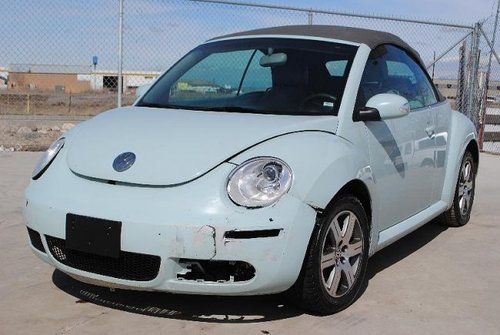 2006 volkswagen new beetle convertible damaged repairable runs! low miles l@@k!!