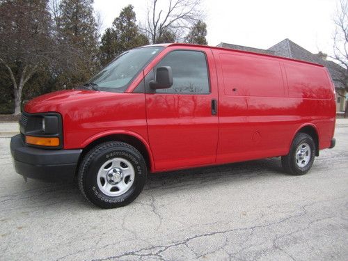 08 chevy express 1500 4.3l v6 auto a/c cargo van fleet maintained runs great!!