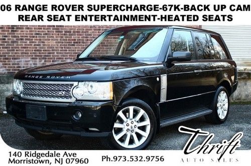 06 range rover supercharge-67k-rear seat entertainment-heated seats-back-up cam
