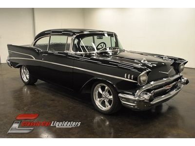 1957 chevrolet 210 2 door hardtop 350 v8 ps ac tilt pw pb dual exhaust look