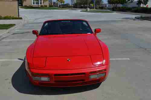1989 Porsche 944 S2 Cabriolet Convertible Guards Red, Leather, US $6,900.00, image 10