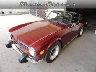 1973 tr6 burgundy! convertible 4 speed classic british original driver