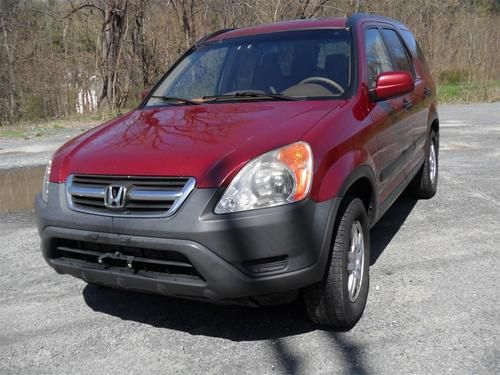 2002 honda cr-v ex 4wd suv - sunroof, keyless entry low miles, one owner