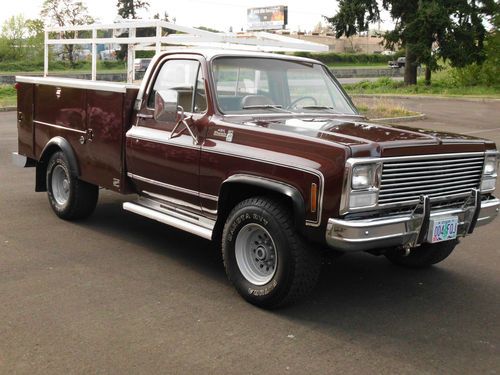 **** rust free 1979 chevrolet k20 silverado 4x4 utility service box  * clean ***