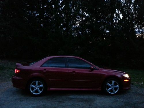 2004 mazda 6 s sports sedan 4-door 3.0l 5spd manual redfire metallic