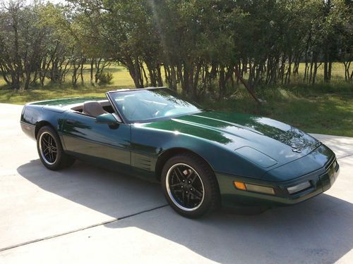1994 chevrolet corvette convertible 6-speed manual green w/black top