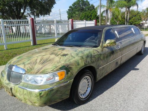 2001 lincoln town car limousine ~ 1 of a kind ~  camouflage ~ we ship worldwide