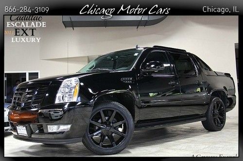 2011 cadillac escalade ext black loaded navigation bose black 22s camera wow$$