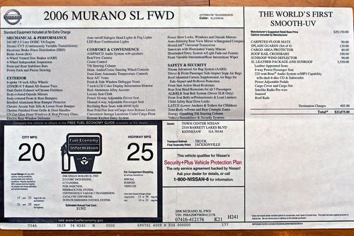 2006 Nissan Murano SL FWD, Platinum paint, low miles, one owner, US $12,885.00, image 13