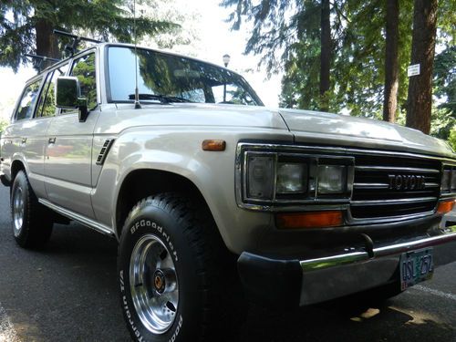 Toyota land cruiser fj62 1990 4x4 suv beige metallic landcruiser