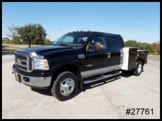F350 4x4 powerstroke diesel lariat heated leather 11' flatbed utility we finance