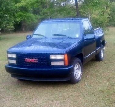 93 gmc sierra sle regular cab sportside blue excellent condition captains chairs