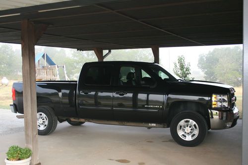 2009 low low miles blk chevrolet silverado hd-v8 crew ltz 4wd dvd bkup loaded