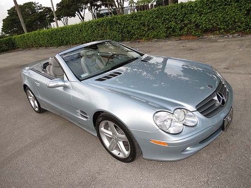 Outstanding 2005 sl500 - panorama roof, keyless go, wood trim pkg - florida car