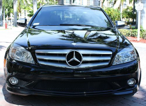 2009 c300 mercedes benz 3.0 l v6 sport 4 dr sedan leather low miles black/ black