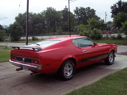 1973 ford mustang mach i fastback 2-door q code 351 cobra jet