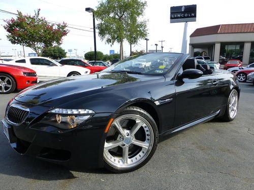 2008 bmw m6 convertible 500hp v10 smg,ac schnitzer,nav,carbon,we finance,ipod,tx