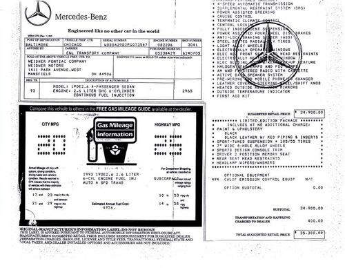 Mercedes Benz Limited Edition Sportline 190e, image 13
