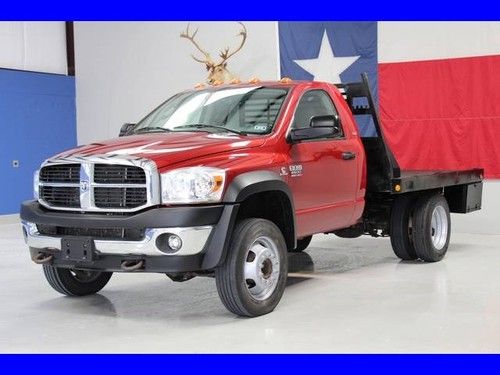 2008 ram 4500 diesel 4x4 6-speed manual 1-owner dually flatbed 3500