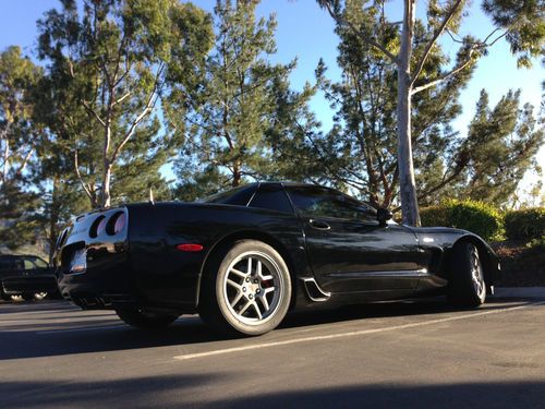 Z06  600 whp a&amp;a supercharged black/black suede interior double din