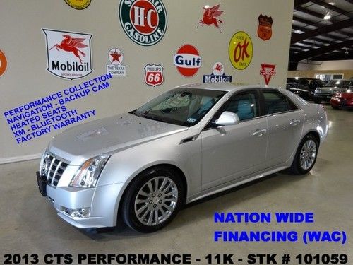 2013 cts performance,sedan,remote start,nav,back-up,htd lth,bose,11k,we finance!