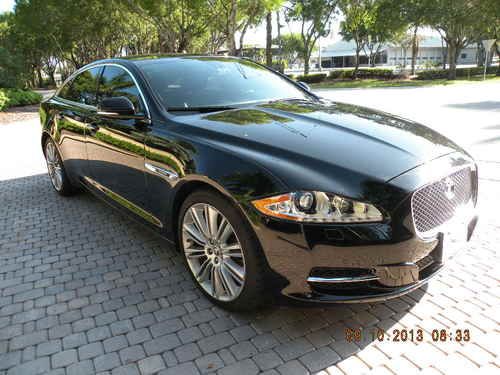 2011 jaguar xj supercharged, black on black, factory warranty