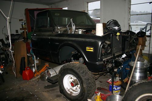 1972 gmc sierra grande 67-72 chevy 3/4 ton 4x4 7" of lift 454 finish my project