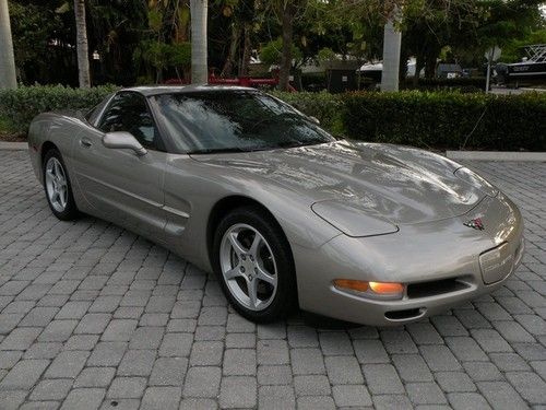 02 chevrolet corvette hatchback targa top automatic leather bose pewter metallic