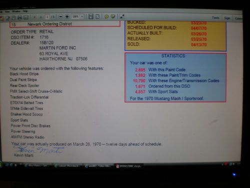 1970 ford mustang mach1 factory grabber blue shaker spoilers louvers ez project, image 14