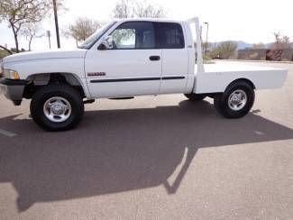 2001 dodge cummins diesel low miles x-cab 4x4 loaded low reserve flatbed